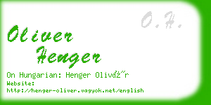 oliver henger business card